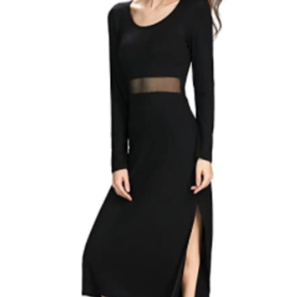 NWT Midi Dress with Mesh Insert